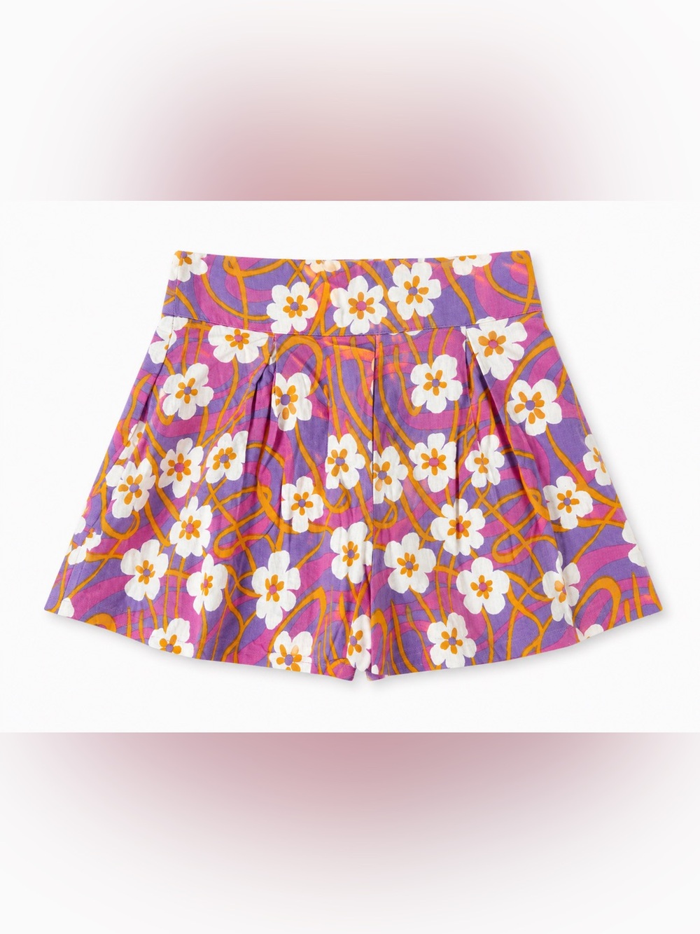 Zara Girls Floral Skort Size 11/12 Retro Daisy Mod Y2K Summer